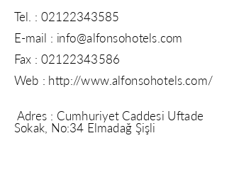 Alfonso Hotel iletiim bilgileri